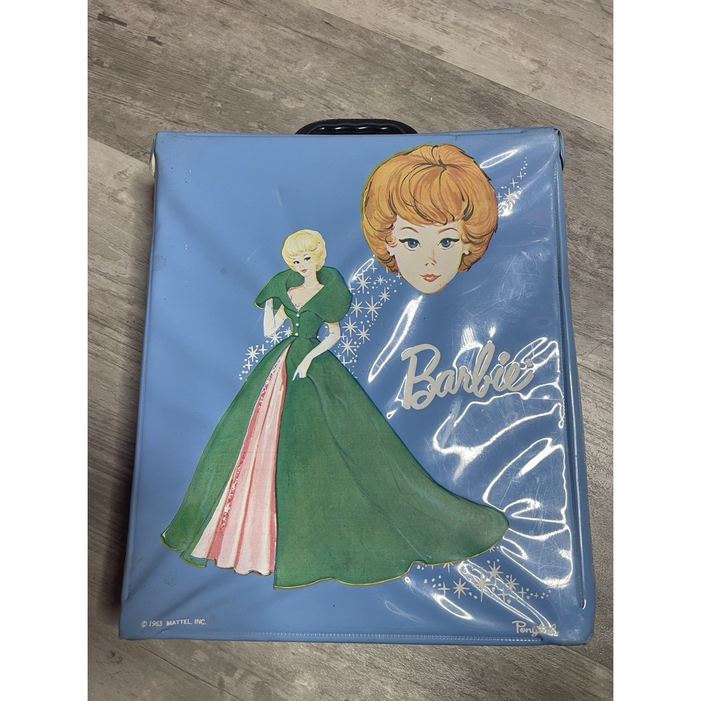 Vintage Beautiful Blue Barbie Doll Case